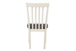 Beautiful 5-Pc Dinette Chalk White Gray Finish Rectangular Table Upholstered Chair Dining Room Wooden Dining Set Furniture Transitional Contemporary S