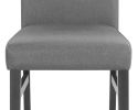 Beautiful 5-Pc Round Gray Stone Table Glitter Gray Finish Upholstered Chairs Dining Room Wooden Dining Set Furniture Transitional Style
