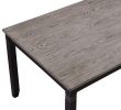 6-Pc Dinette Light Gray Finish Rectangular Table Upholstered Chairs Bench Dining Room Wooden Dining Set Furniture Transitional Contemporary Style