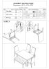 Dining Room Furniture Modern 6pcs Set Dining Table 4x Side Chairs and A Bench Ash Black Polyfiber Rubberwood Nailheads Faux Marble Top