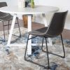 Varna 5-Piece Round Dining Set, Trestle Dining Table with 4 Stylish Chairs