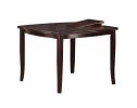 Contemporary Counter Height Dining 6pc Set Table w Butterfly Leaf 4x Chairs A Bench Brown Finish Rubberwood Chairs Cushions Kitchen Dining Room Furnit