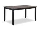 6-Pc Dinette Light Gray Finish Rectangular Table Upholstered Chairs Bench Dining Room Wooden Dining Set Furniture Transitional Contemporary Style