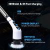 14PC Electric Spin Scrubber Cleaning Brush Scrubber For Home Adjustable Speeds Electric Spin Scrubber Cleaning Supplies Bathroom Cleaner Spin Mop Clea