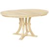 TOPMAX 5-Piece Rustic Round Pedestal Extendable Dining Table Set with 15.7" Removable Leaf and Simple Dining Chirs for Small Places, Natural