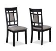6-Pc Dinette Light Gray Finish Rectangular Table Upholstered Chairs Bench Dining Room Wooden Dining Set Furniture Transitional Contemporary Style