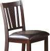 Contemporary Counter Height Dining 6pc Set Table w Butterfly Leaf 4x Chairs A Bench Brown Finish Rubberwood Chairs Cushions Kitchen Dining Room Furnit