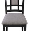 6-Pc Dinette Light Gray Finish Rectangular Table Upholstered Chairs Bench Dining Room Wooden Dining Set Furniture Transitional Contemporary Style